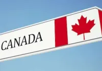 Canada Flag Sign isolated on sky