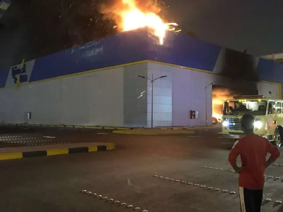 سبب حريق اكسترا في التحلية جدة يوم أمس 12 رمضان 1439