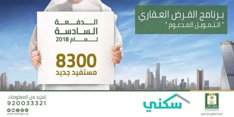 الصندوق العقاري : القرض العقاري يعلن أسماء المستفيدين من التمويل المدعوم عن طريق برنامج سكني