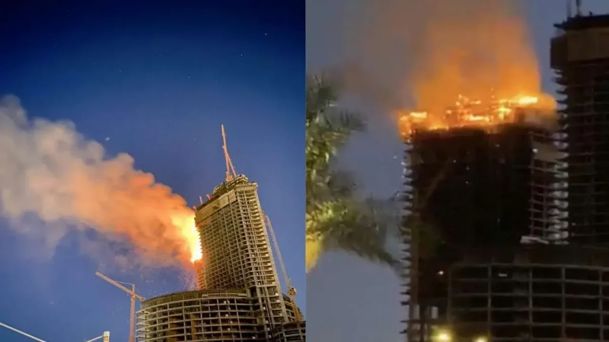 حريق برج جده وماهو سبب الحريق