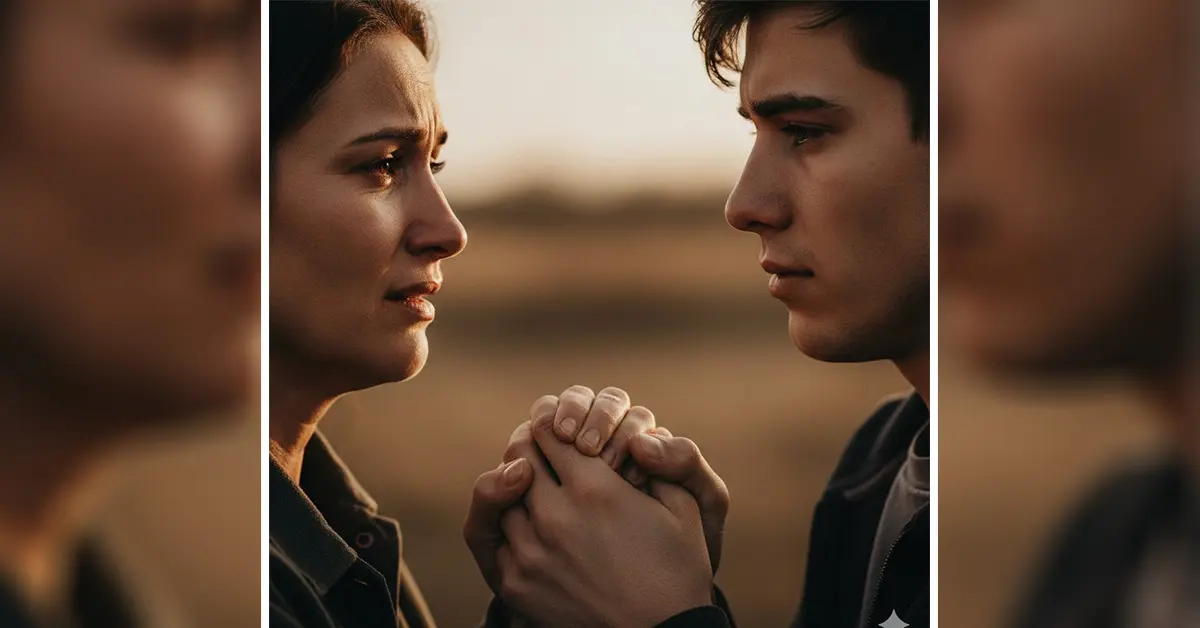 بكت الأم عند وداع ابنها