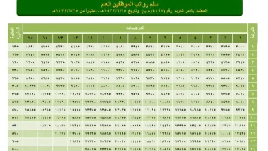 كم راتب المرتبة السابعة مع البدلات والعلاوة