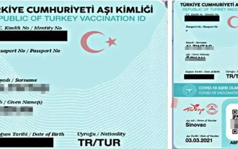 استخراج شهادة لقاح كورونا تركيا