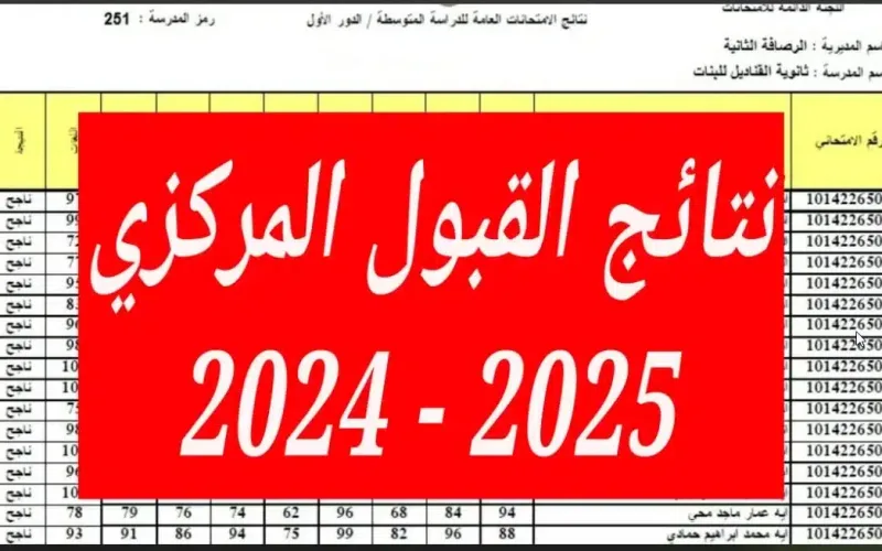 نتائج القبول الموازي بالعراق