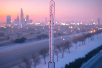 صورة درجة حرارة اليوم 3 درجات موجه برد على الرياض في السعودية