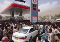 غارات إسرائيلية على الحديدة وصنعاء تسبب في إرتفاع سعر النفط في صنعاء 11-1-2025 وحالة من التزاحم