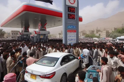 غارات إسرائيلية على الحديدة وصنعاء تسبب في إرتفاع سعر النفط في صنعاء 11-1-2025 وحالة من التزاحم