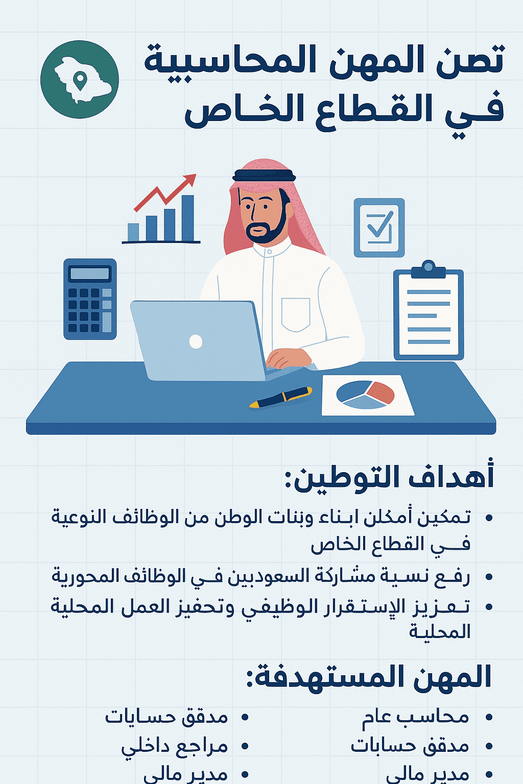 ما هي أهداف توطين المهن المحاسبية 