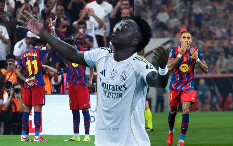 ملخص جنوني.. نتيجة أهداف مباراة برشلونة ضد ريال مدريد الشوط الأول في نهائي السوبر الإسباني 2026