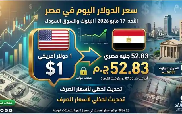 محدث : ارتفاع سعر الدولار في البنوك المصرية إلى 53 من أخر أسعار الدولار اليوم 2 يونيو 2026