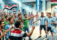 طرد مشجعي الأرجنتين في المركز الليبي يوم أمس اثناء مباراة مصر ضد الأرجنتين