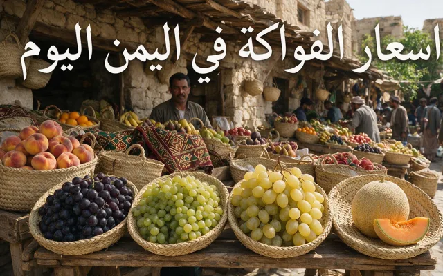 أسعار الفواكه في صنعاء اليوم الخميس 6 أغسطس 2026.. العنب والفرسك والرمان في الأسواق